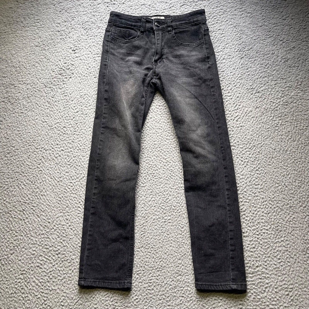 Blue Rag Jeans Teens Size 12 x 26 Black Mid Rise Straight Leg Skinny